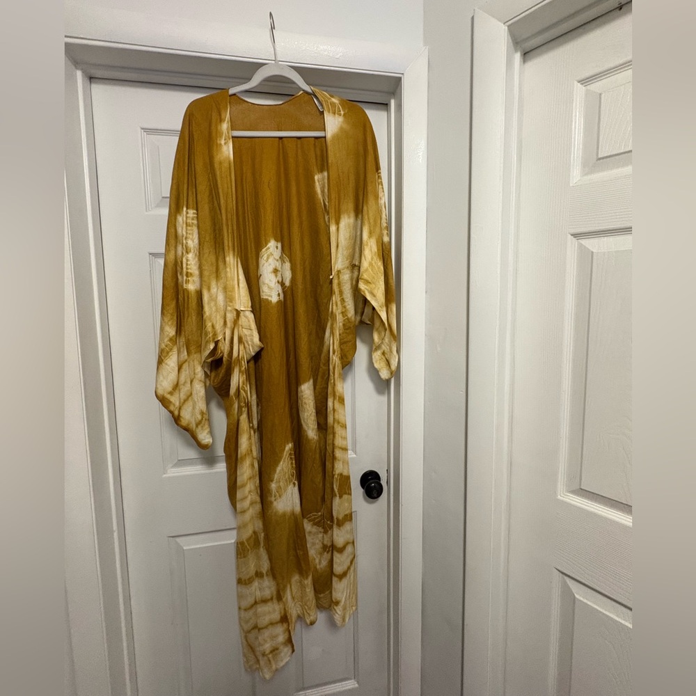 Free People Mustard Kimono